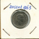 20 RAPPEN 1963 B SUISSE SWITZERLAND Pièce #AX989.3.F.A - Andere & Zonder Classificatie