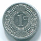 1 CENT 1996 ANTILLAS NEERLANDESAS Aluminium Colonial Moneda #S13139.E.A - Nederlandse Antillen