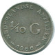 1/10 GULDEN 1966 NIEDERLÄNDISCHE ANTILLEN SILBER Koloniale Münze #NL12890.3.D.A - Netherlands Antilles