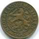 1 CENT 1954 NETHERLANDS ANTILLES Bronze Fish Colonial Coin #S11010.U.A - Antilles Néerlandaises
