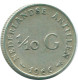 1/10 GULDEN 1966 ANTILLAS NEERLANDESAS PLATA Colonial Moneda #NL12862.3.E.A - Antilles Néerlandaises