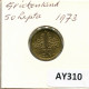 50 LEPTA 1973 GRIECHENLAND GREECE Münze #AY310.D.A - Griechenland