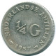 1/4 GULDEN 1957 NIEDERLÄNDISCHE ANTILLEN SILBER Koloniale Münze #NL10985.4.D.A - Netherlands Antilles