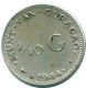 1/10 GULDEN 1944 CURACAO Netherlands SILVER Colonial Coin #NL11769.3.U.A - Curacao
