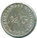 1/4 GULDEN 1956 NIEDERLÄNDISCHE ANTILLEN SILBER Koloniale Münze #NL10936.4.D.A - Netherlands Antilles