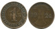 1 REICHSPFENNIG 1924 J ALEMANIA Moneda GERMANY #AD461.9.E.A - 1 Rentenpfennig & 1 Reichspfennig