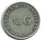 1/4 GULDEN 1960 ANTILLAS NEERLANDESAS PLATA Colonial Moneda #NL11076.4.E.A - Nederlandse Antillen