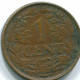 1 CENT 1957 ANTILLAS NEERLANDESAS Bronze Fish Colonial Moneda #S11023.E.A - Nederlandse Antillen