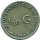 1/10 GULDEN 1948 CURACAO NÉERLANDAIS NETHERLANDS ARGENT Colonial Pièce #NL12019.3.F.A - Curacao