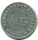 1/4 GULDEN 1954 ANTILLAS NEERLANDESAS PLATA Colonial Moneda #NL10866.4.E.A - Netherlands Antilles