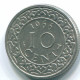 10 CENTS 1966 SURINAME NÉERLANDAIS NETHERLANDS Nickel Colonial Pièce #S13262.F.A - Surinam 1975 - ...