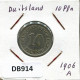 10 PFENNIG 1906 A GERMANY Coin #DB914.U.A - 10 Pfennig