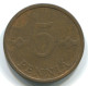 5 PENNIA 1970 FINLANDIA FINLAND Moneda #WW1120.E.A - Finnland