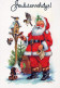 PAPÁ NOEL NAVIDAD Fiesta Vintage Tarjeta Postal CPSM #PAK215.A - Santa Claus