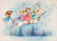 ÁNGEL Feliz Año Navidad Vintage Tarjeta Postal CPSM #PAS750.A - Angels