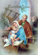 Vergine Maria Madonna Gesù Bambino Natale Religione Vintage Cartolina CPSM #PBB749.A - Jungfräuliche Marie Und Madona