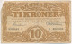 Dánia 1942. 10K "R" T:VG Anyaghiány Az Egyik Saroknál Denmark 1942. 10 Kroner "R" C:VG Material Error On One Corner Krau - Zonder Classificatie