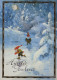 PAPÁ NOEL Feliz Año Navidad GNOMO Vintage Tarjeta Postal CPSM #PAY165.A - Santa Claus