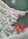 BABBO NATALE Buon Anno Natale GNOME Vintage Cartolina CPSM #PAY166.A - Santa Claus