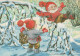 BABBO NATALE Buon Anno Natale GNOME Vintage Cartolina CPSM #PAW410.A - Santa Claus