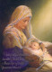 Vergine Maria Madonna Gesù Bambino Natale Religione Vintage Cartolina CPSM #PBP884.A - Jungfräuliche Marie Und Madona