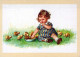 EASTER CHILDREN Vintage Postcard CPSM #PBO341.A - Ostern