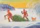 WEIHNACHTSMANN SANTA CLAUS Neujahr Weihnachten GNOME Vintage Ansichtskarte Postkarte CPSM #PBL952.A - Santa Claus