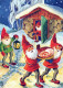 SANTA CLAUS Happy New Year Christmas GNOME Vintage Postcard CPSM #PBL933.A - Santa Claus