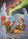 PÈRE NOËL Bonne Année Noël GNOME Vintage Carte Postale CPSM #PBL856.A - Santa Claus