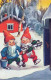 BABBO NATALE Buon Anno Natale GNOME Vintage Cartolina CPSMPF #PKG386.A - Santa Claus