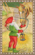 SANTA CLAUS Happy New Year Christmas Vintage Postcard CPSMPF #PKG369.A - Santa Claus