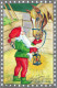 SANTA CLAUS Happy New Year Christmas Vintage Postcard CPSMPF #PKG369.A - Santa Claus
