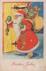 PÈRE NOËL Bonne Année Noël Vintage Carte Postale CPSMPF #PKG297.A - Santa Claus