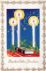Feliz Año Navidad VELA Vintage Tarjeta Postal CPSMPF #PKG180.A - Neujahr