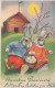 EASTER RABBIT EGG Vintage Postcard CPA #PKE286.A - Ostern