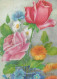 FLOWERS Vintage Ansichtskarte Postkarte CPSM #PAS041.DE - Blumen