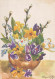 FLOWERS Vintage Ansichtskarte Postkarte CPSM #PAR018.DE - Blumen