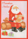 WEIHNACHTSMANN SANTA CLAUS WEIHNACHTSFERIEN Vintage Postkarte CPSM #PAK650.DE - Kerstman