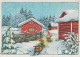 WEIHNACHTSMANN SANTA CLAUS WEIHNACHTSFERIEN Vintage Postkarte CPSM #PAK992.DE - Kerstman