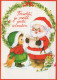 WEIHNACHTSMANN SANTA CLAUS KINDER WEIHNACHTSFERIEN Vintage Postkarte CPSM #PAK230.DE - Kerstman