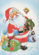 WEIHNACHTSMANN SANTA CLAUS WEIHNACHTSFERIEN Vintage Postkarte CPSM #PAJ601.DE - Kerstman