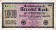 1000 MARK 1922 Stadt BERLIN DEUTSCHLAND Papiergeld Banknote #PL034 - Lokale Ausgaben
