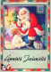 PAPÁ NOEL NIÑO NAVIDAD Fiesta Vintage Tarjeta Postal CPSM #PAK922.ES - Santa Claus