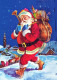 PAPÁ NOEL NAVIDAD Fiesta Vintage Tarjeta Postal CPSM #PAJ532.ES - Santa Claus
