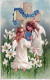 ENGEL WEIHNACHTSFERIEN Vintage Antike Alte Ansichtskarte Postkarte CPA #PAG697.DE - Angels