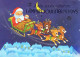WEIHNACHTSMANN SANTA CLAUS Neujahr Weihnachten HIRSCH Vintage Ansichtskarte Postkarte CPSM #PBB190.DE - Santa Claus
