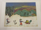 CP CARTE POSTALE TABLEAU GRECE VOEUX JANNIS 8 ANS SCENE De NEIGE - Paintings