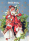 PÈRE NOËL ENFANT NOËL Fêtes Voeux Vintage Carte Postale CPSM #PAK307.FR - Santa Claus