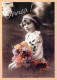 NIÑOS Retrato Vintage Tarjeta Postal CPSM #PBU976.ES - Portretten