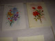 LOT De 5 CP CARTE POSTALE ANNIVERSAIRE BOUQUET De FLEURS FOND BLANC - Vierge - Verjaardag